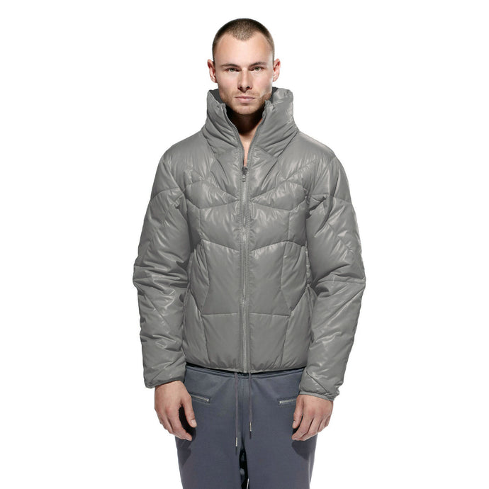 THE GOOSE DOWN PUFFER - SILVER GREY